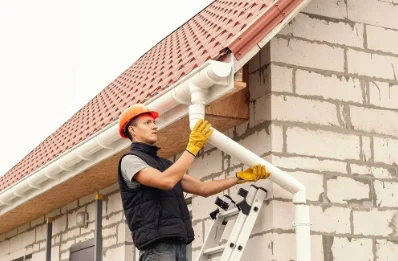 Pose et remplacement de gouttières à Lenax